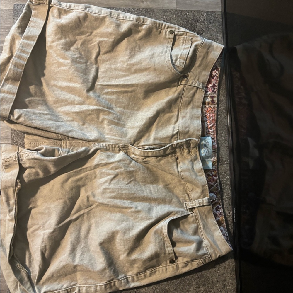 Women's Tan Jean Shorts
